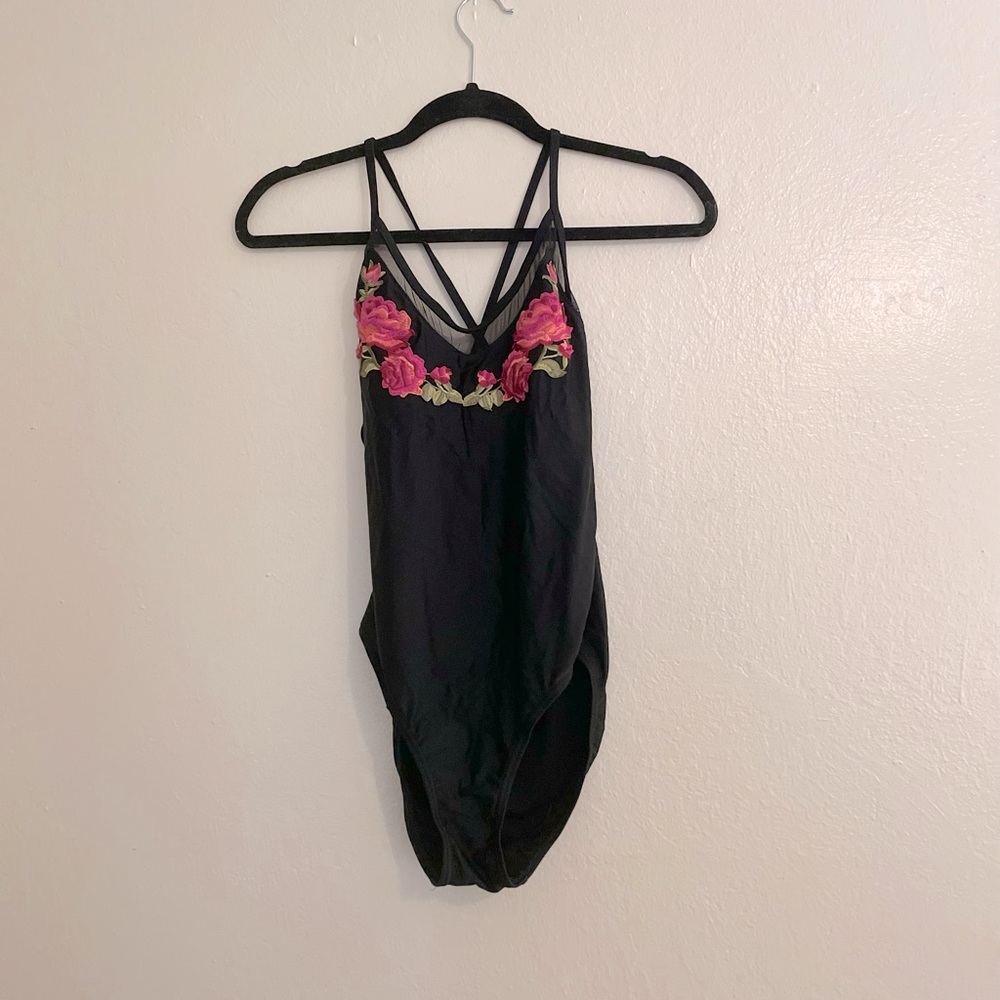Target Xhiliration one piece, black embroidered, M